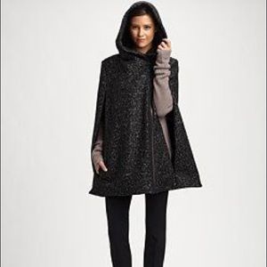 DVF Lizbeth tweed cape with hood